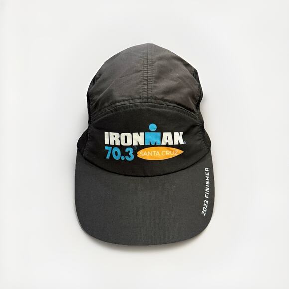 BOCO GEAR For IRONMAN Other - IRONMAN Triathlon 70.3 Santa Cruz 2022 Black Finisher Cap OSFM 5-Panel Hat NWT